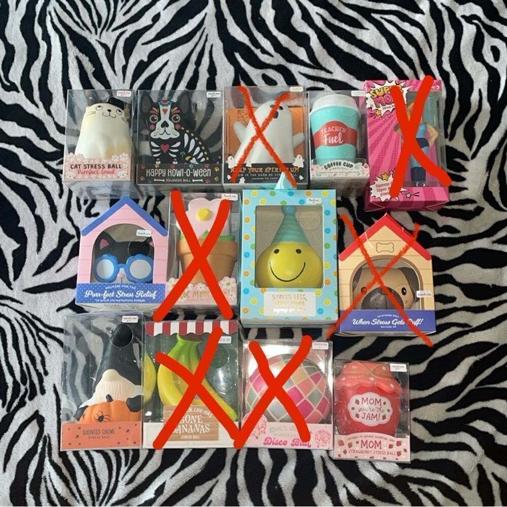 7 novelty cute kawaii pet Halloween mixed lot of stressball squeeze ball bundle